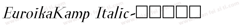 EuroikaKamp Italic字体转换